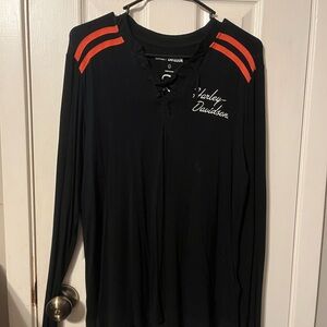 Harley-Davidson Black Tee with White Logo